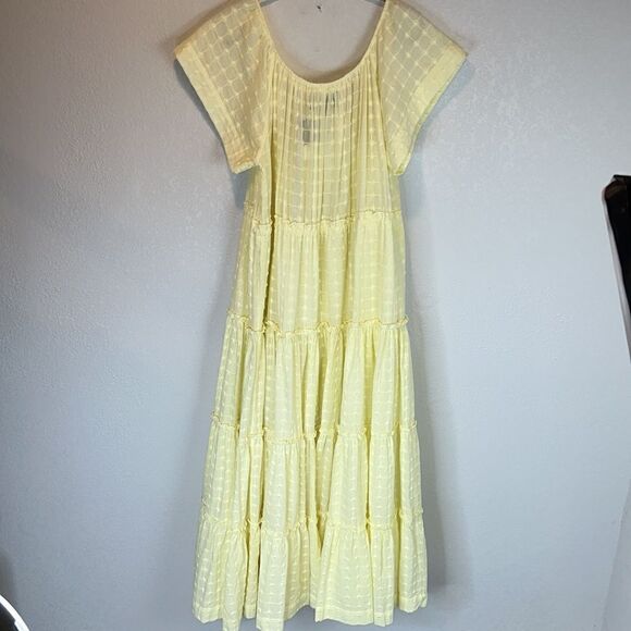 NWT INNIKA CHOO - ALOTTA GÜD PEASANT DRESS IN BUTTER Yellow Size Small-Medium - Picture 6 of 15